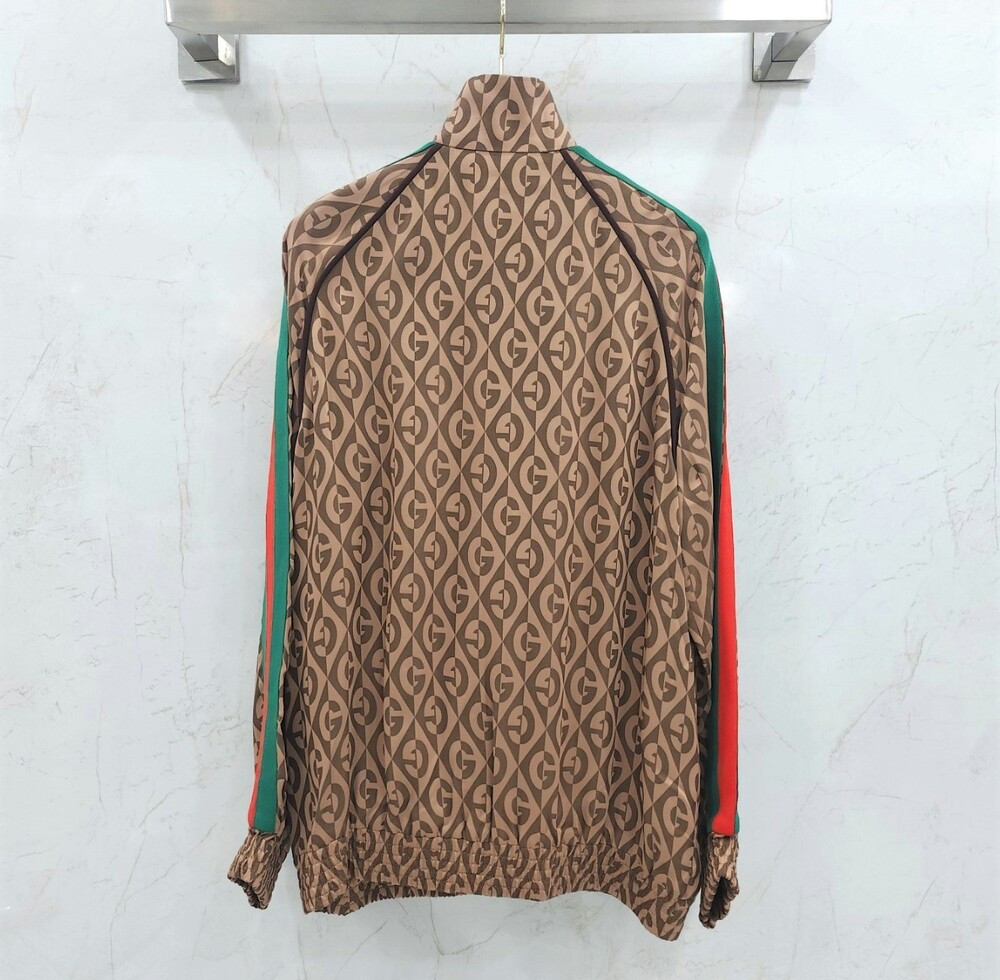 [럭스유] S / 구찌 브라운 G 롬버스 오버 집업 자켓