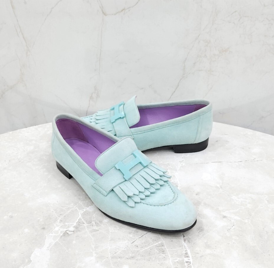 [럭스유] 36.5 / 에르메스 로얄 로퍼 스웨이드 민트