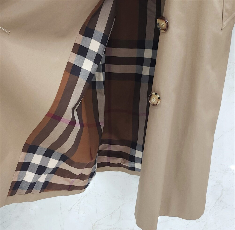 [럭스유] (새상품) 36 / 버버리 자수로고 켄싱턴 롱 트렌치 코트