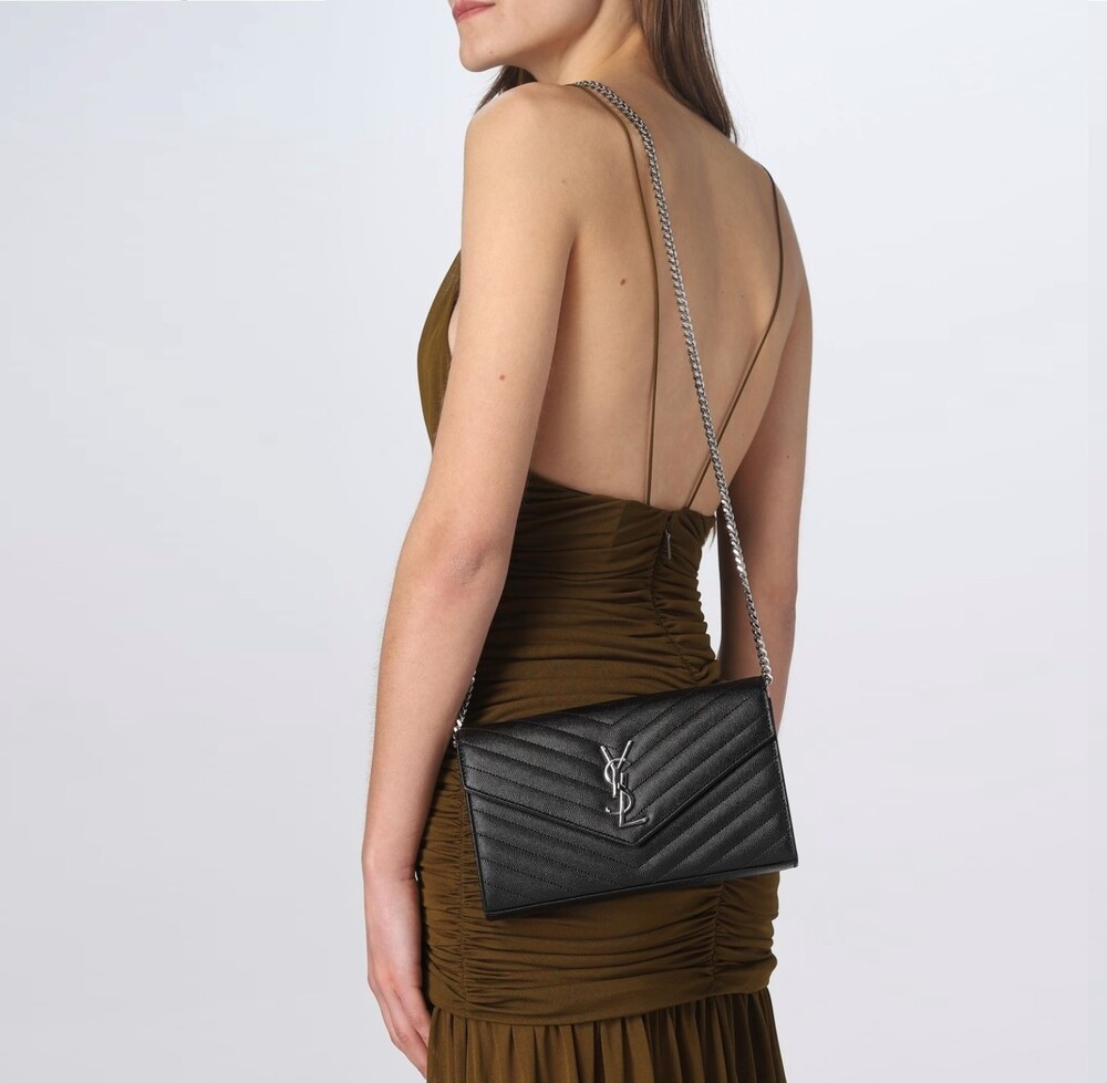 [럭스유] 생로랑 마틀라세 모노그램 WOC 체인 숄더백 377828