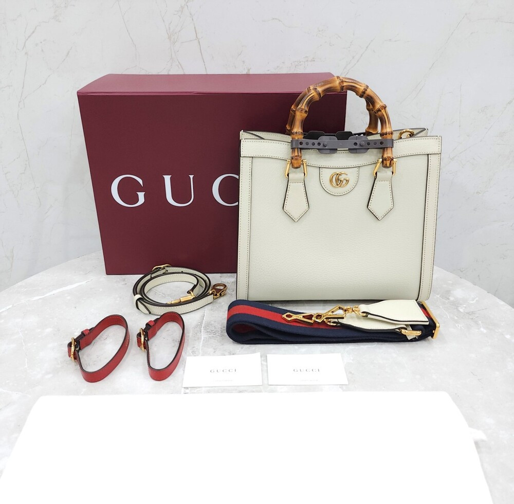 [럭스유] (새상품) 구찌 다이애나 뱀부 탑핸들 토트백 미디엄 702721