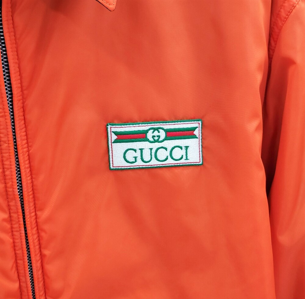 [럭스유] (새상품) 48 / 구찌 그린 리버서블 GG 나일론 자카드 자켓