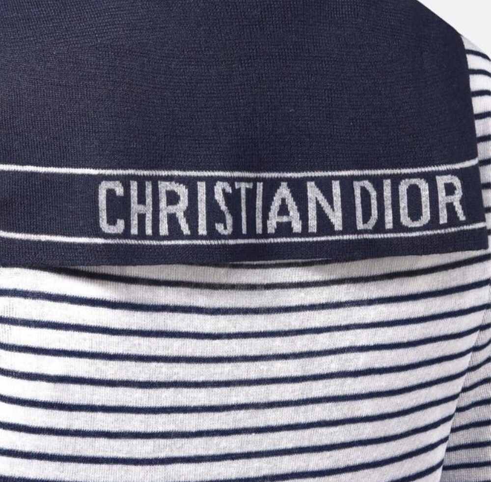 [럭스유] 40 / 디올 리비에라 마리니에르 모티프 스웨터 니트 반팔 444S67AM785