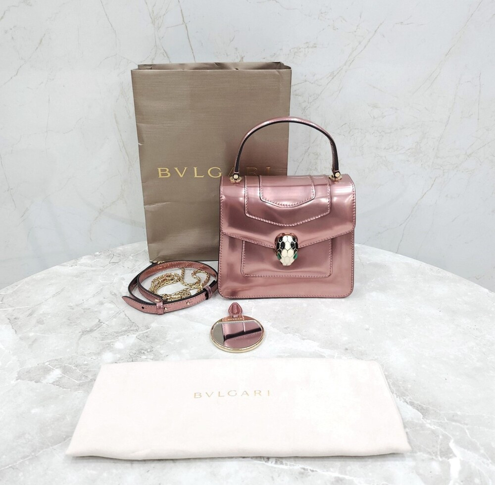 [럭스유] (새상품) 불가리 세르펜티 포에버 탑핸들 토트 숄더백 핑크