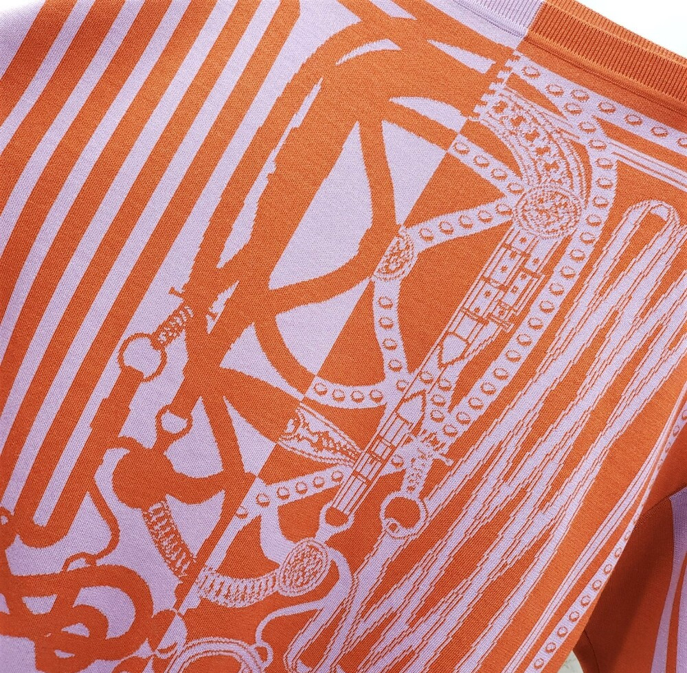 [럭스유] 36 / 에르메스 Grand Tralala 롱 슬리브 실크 스웨터