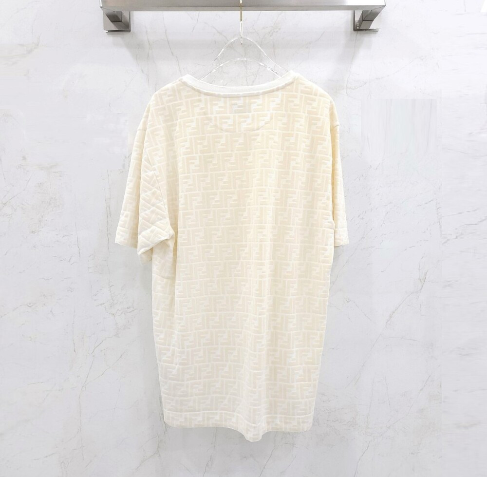 [럭스유] M / 펜디 FF 자카드 벨벳 반팔 티셔츠