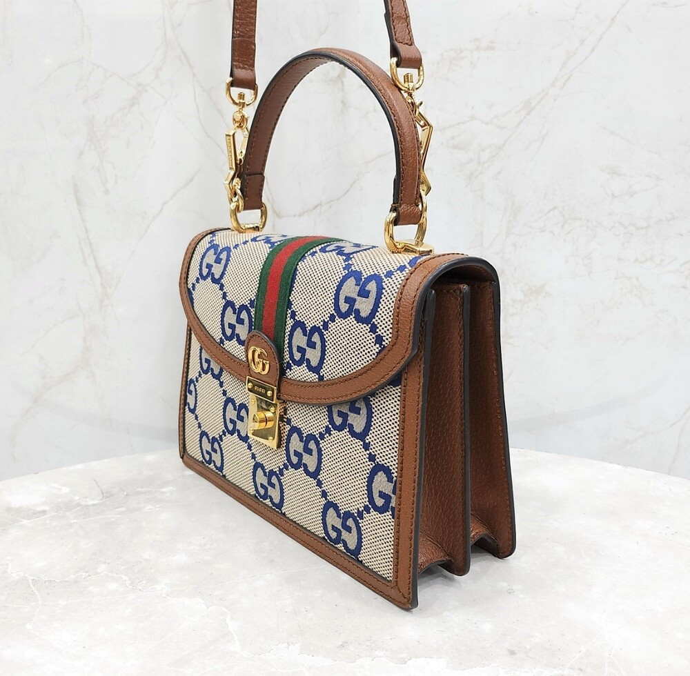 [럭스유] 구찌 GG 삼선 탑핸들 백 스몰