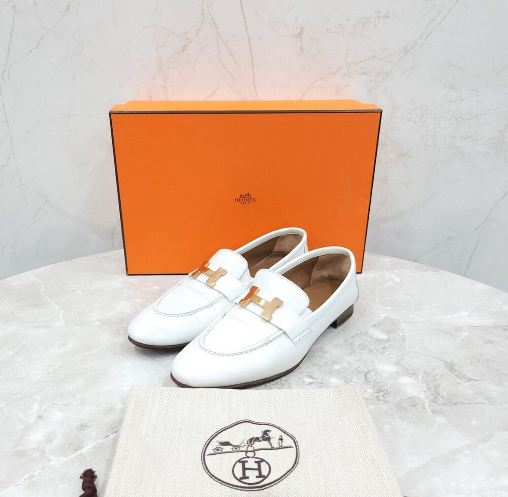 [럭스유] 36 / 에르메스 화이트 파리로퍼 금장