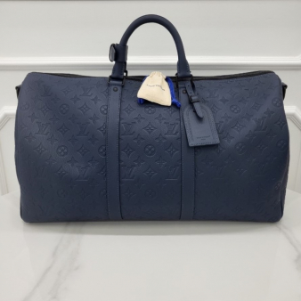 [미다스] 루이비통 반둘리에 블루 보스턴백 키폴 50 M14840