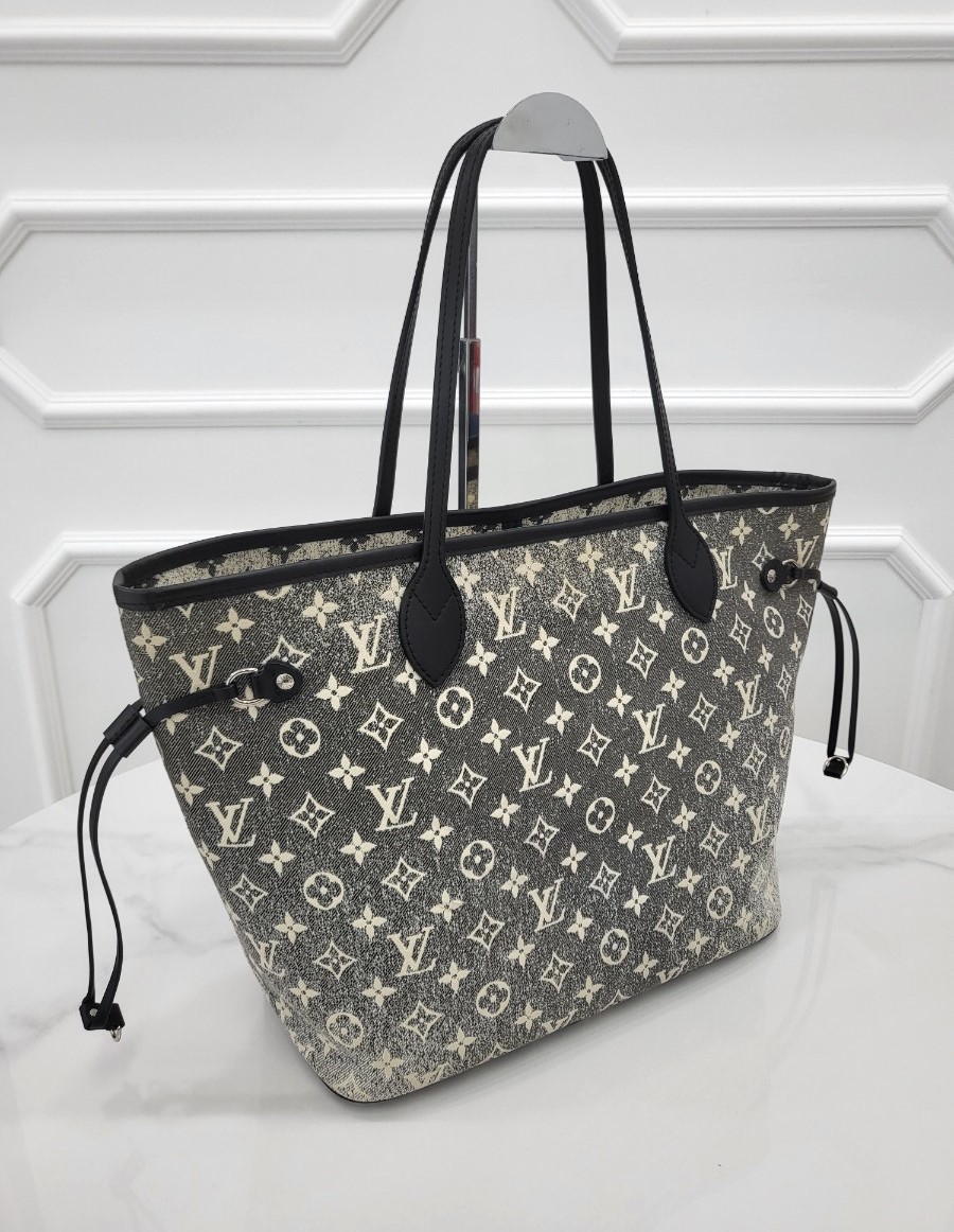 [미다스]루이비통 네버풀 MM 데님 자카드 모노그램 그레이 M24164