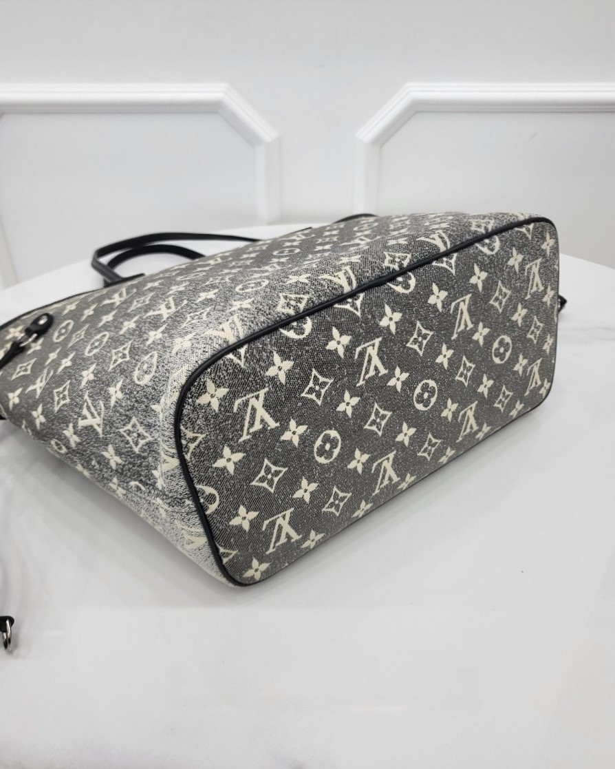 [미다스]루이비통 네버풀 MM 데님 자카드 모노그램 그레이 M24164