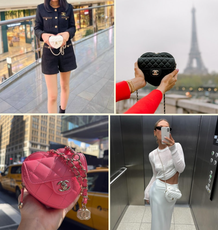 [미다스] 샤넬 하트백 스몰 램스킨 블랙 금장 32번대 AP2784