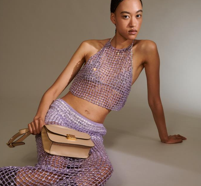 [미다스] 미우미우 로고 레더 숄더백 5BD254 샌드 베이지