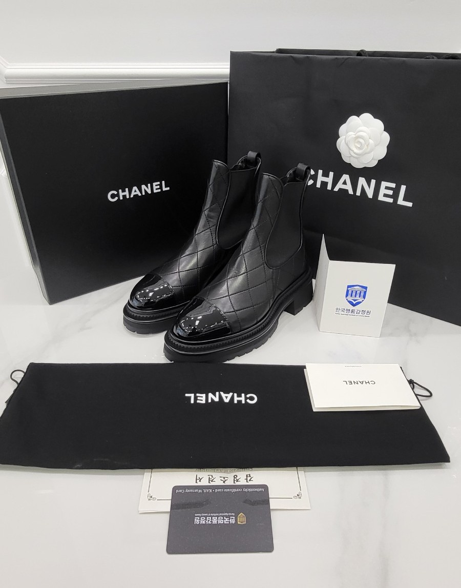 [미다스] 샤넬 카프스킨 페이던트 앵클 부츠 36C G45087