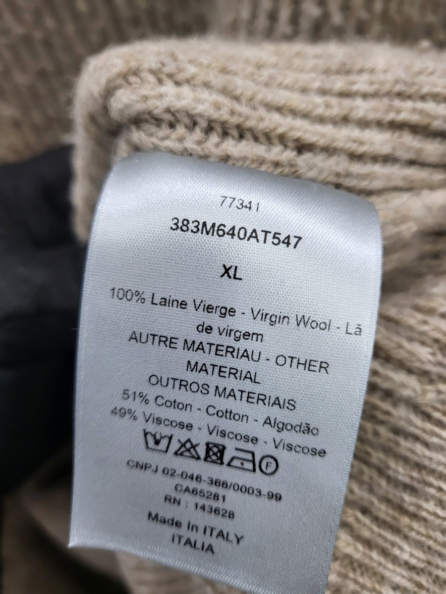 [미다스] 디올 지퍼 디테일 카라 스웨터 XL 383M640AT547