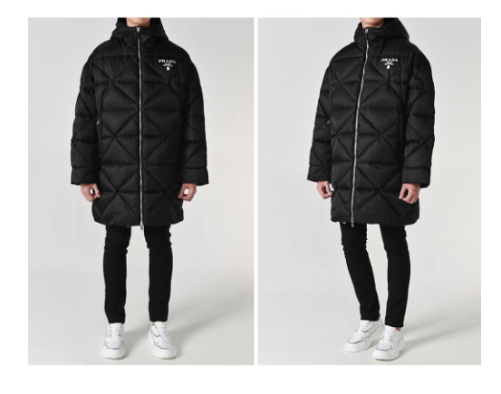 [미다스] 프라다 리나일론 퀄팅 다운 롱패딩 SGC042 L 새상품