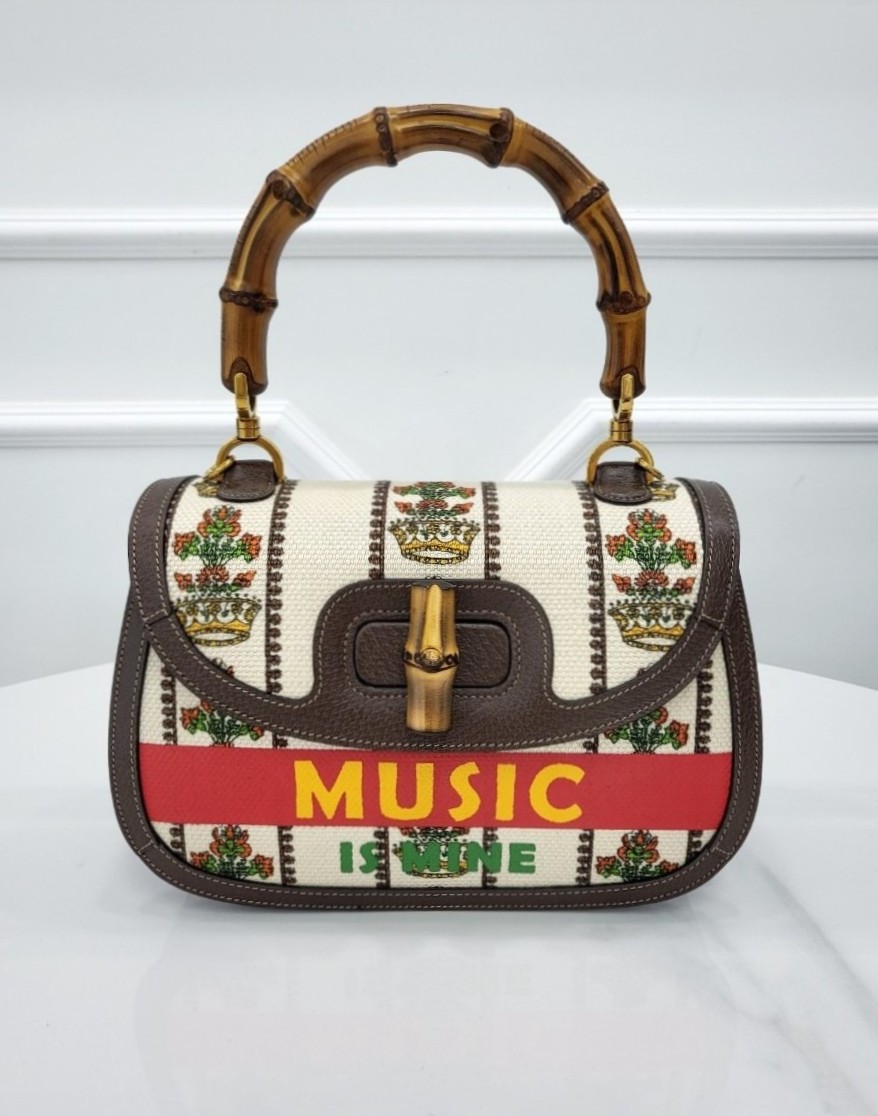 [미다스] 구찌 100주년 뱀부 미듐 토트백 681173