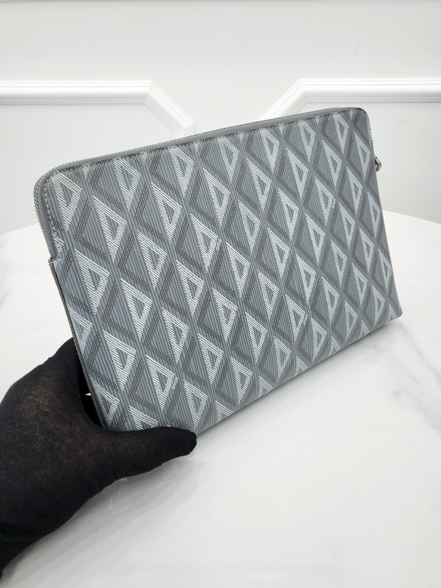 [미다스] 디올 CD 다이아몬드 캔버스 파우치 그레이 2ESCA251DCO