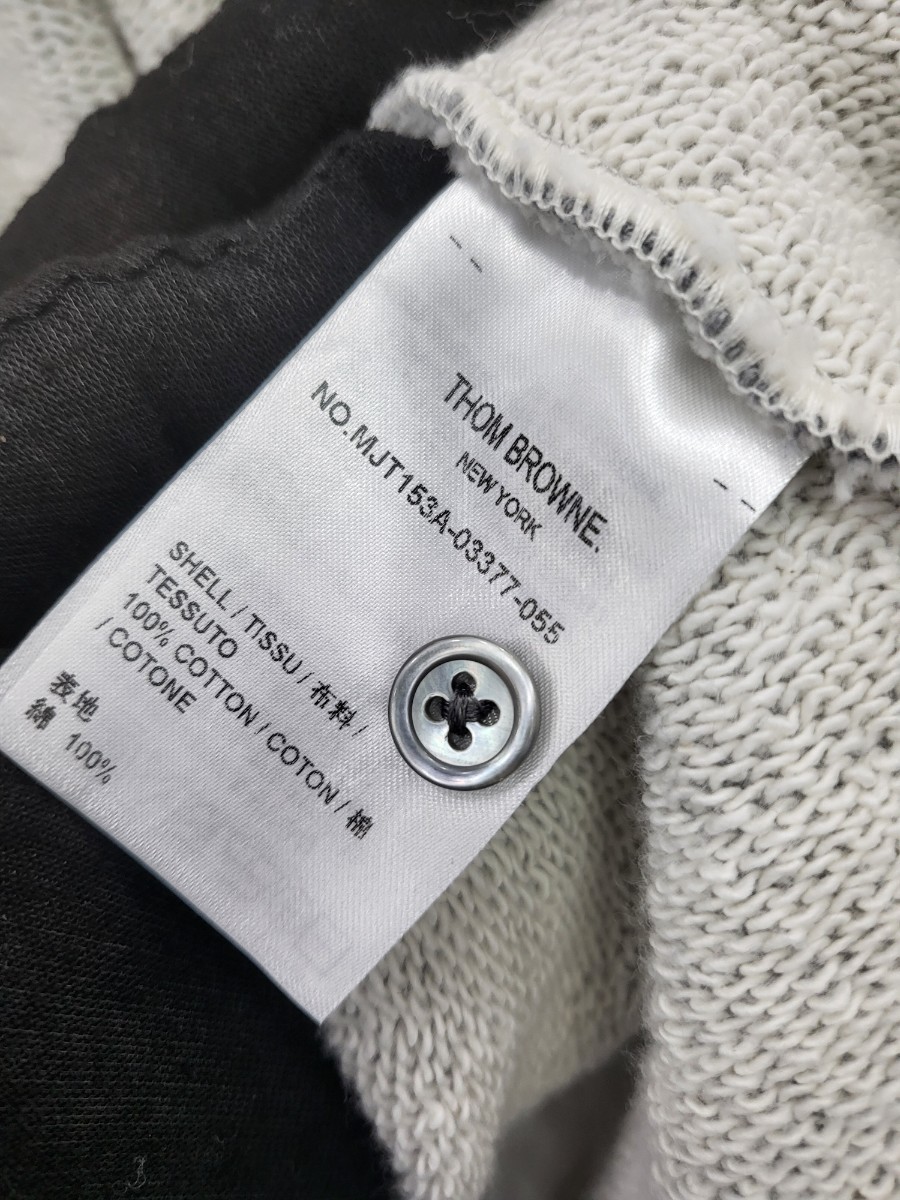 [미다스] 톰브라운 코튼 루프백 후드집업 그레이 MJT153A 1