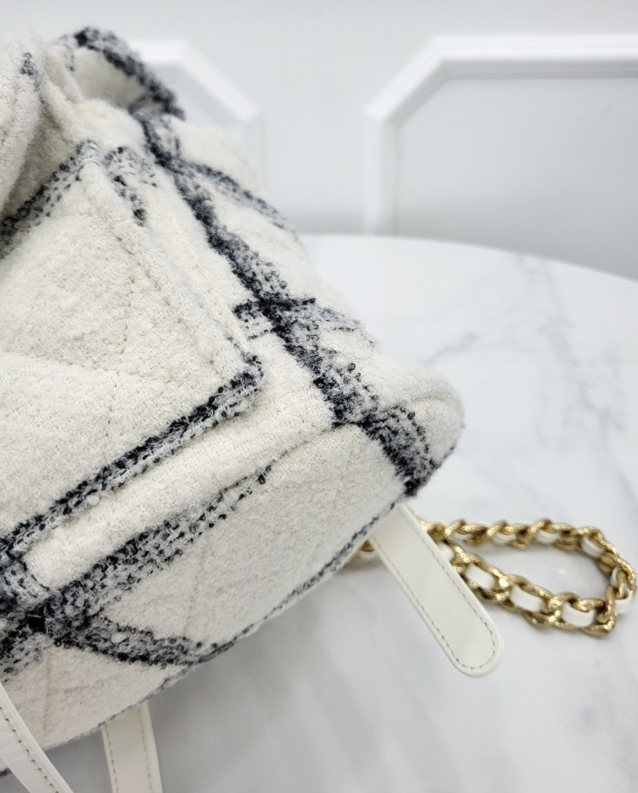 [미다스] 샤넬 트위드 듀마 시즌 백팩 금장 AS3615 내장칩