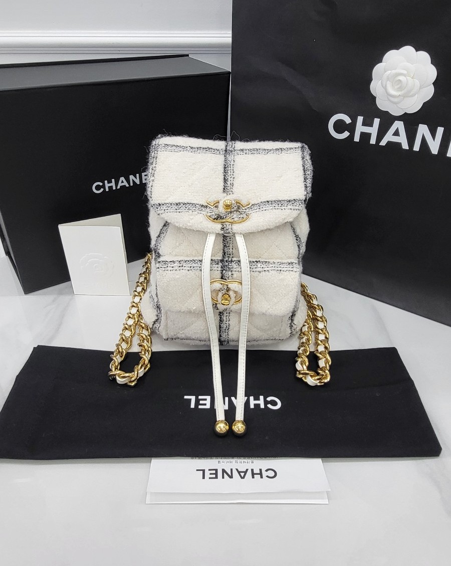 [미다스] 샤넬 트위드 듀마 시즌 백팩 금장 AS3615 내장칩