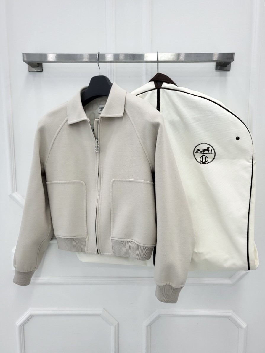 [미다스] 에르메스 샹달 울 자켓 사블르 H5E0177DEDO 38