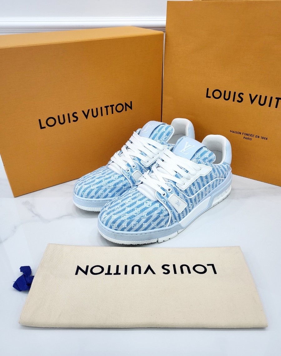 [미다스] 루이비통 LV 트레이너 블루 스트라이프 8 1ABNLI