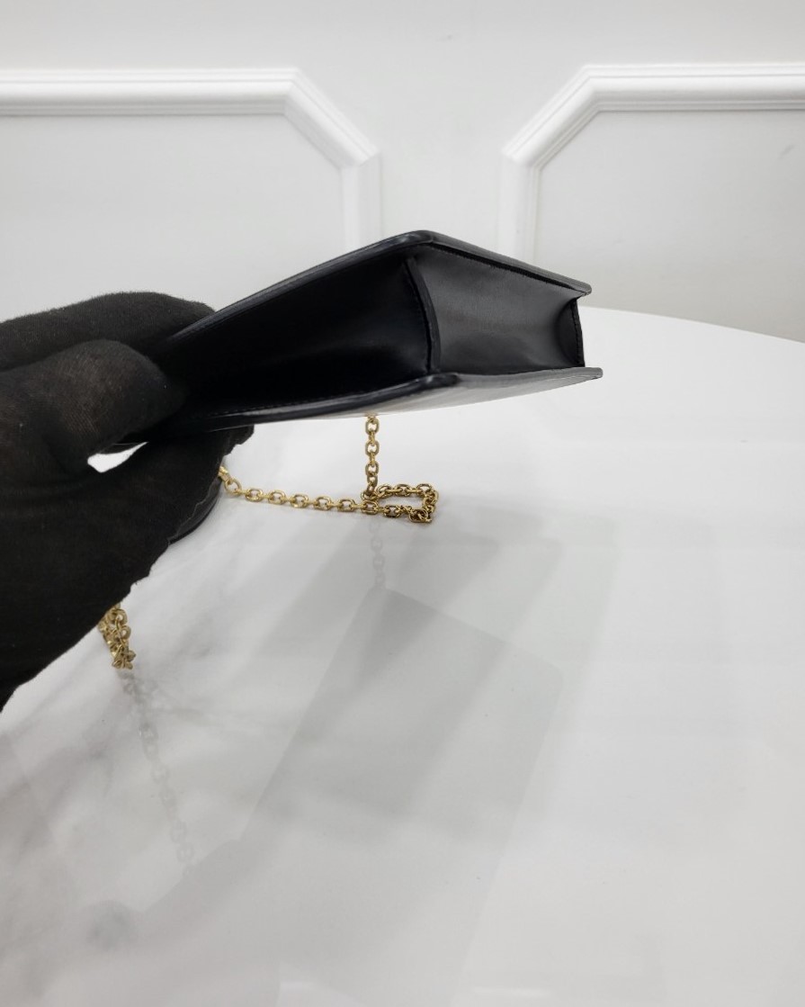 [미다스] 셀린느 메일론 월렛 온 체인 숄더백 블랙 10F823CQR