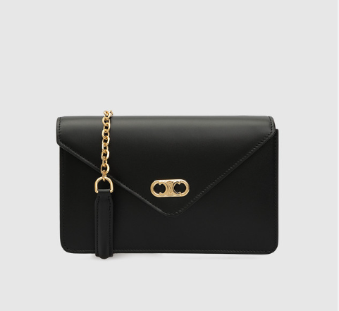 [미다스] 셀린느 메일론 월렛 온 체인 숄더백 블랙 10F823CQR