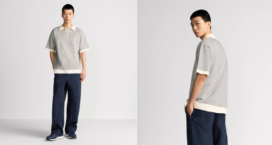 [미다스] 디올 오블리크 자카드 폴로셔츠 293M832AT396 XL