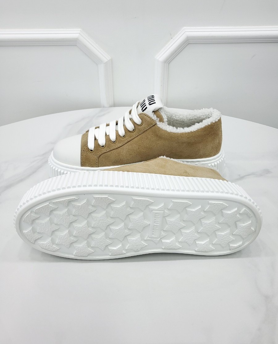 [미다스] 미우미우 시어링 디데일 스웨이드 스니커즈 5E986D 37