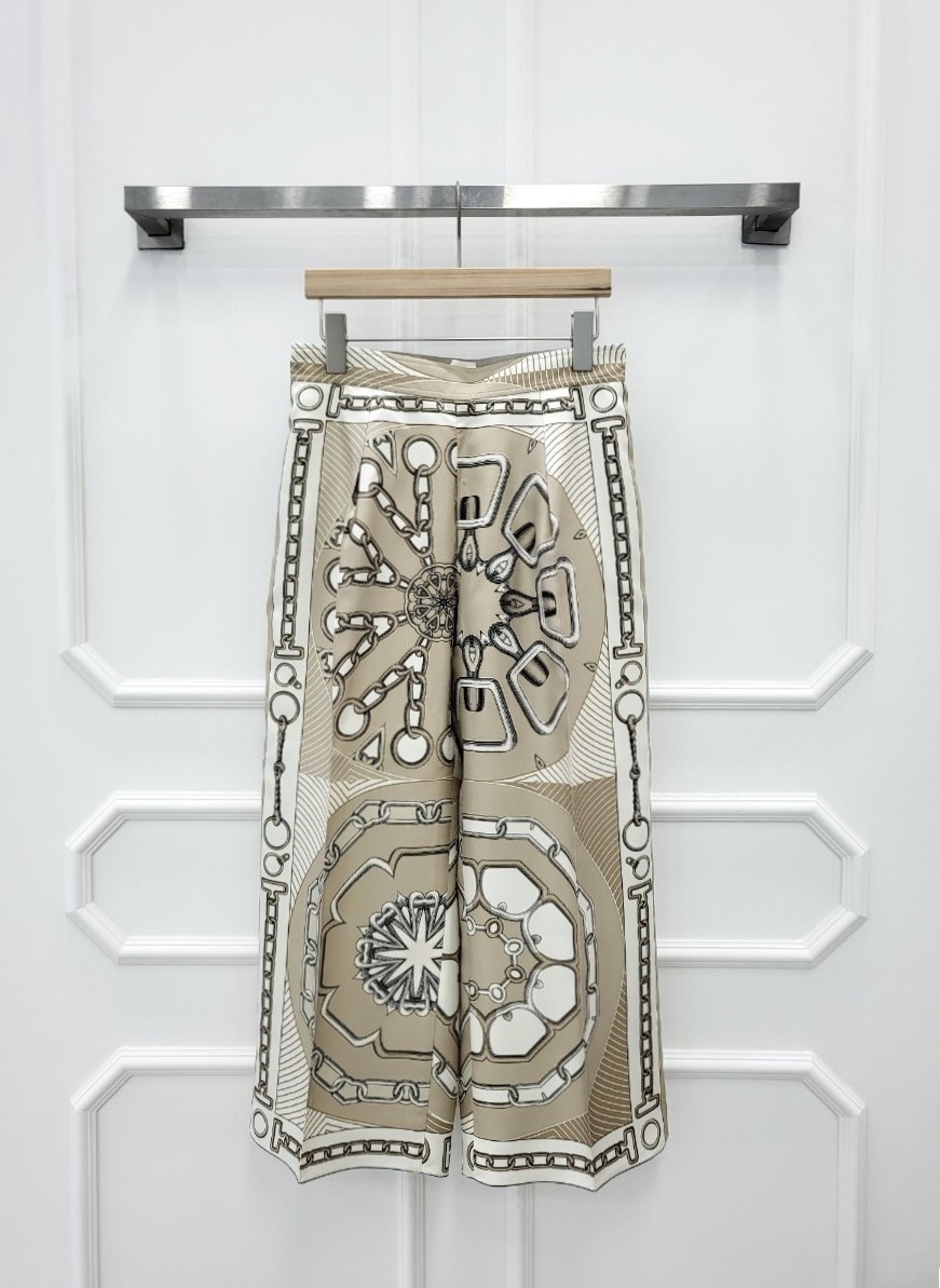 [미다스] 에르메스 칼레이도스코프 효과 프린트 크롭팬츠 H4H0477DWF836