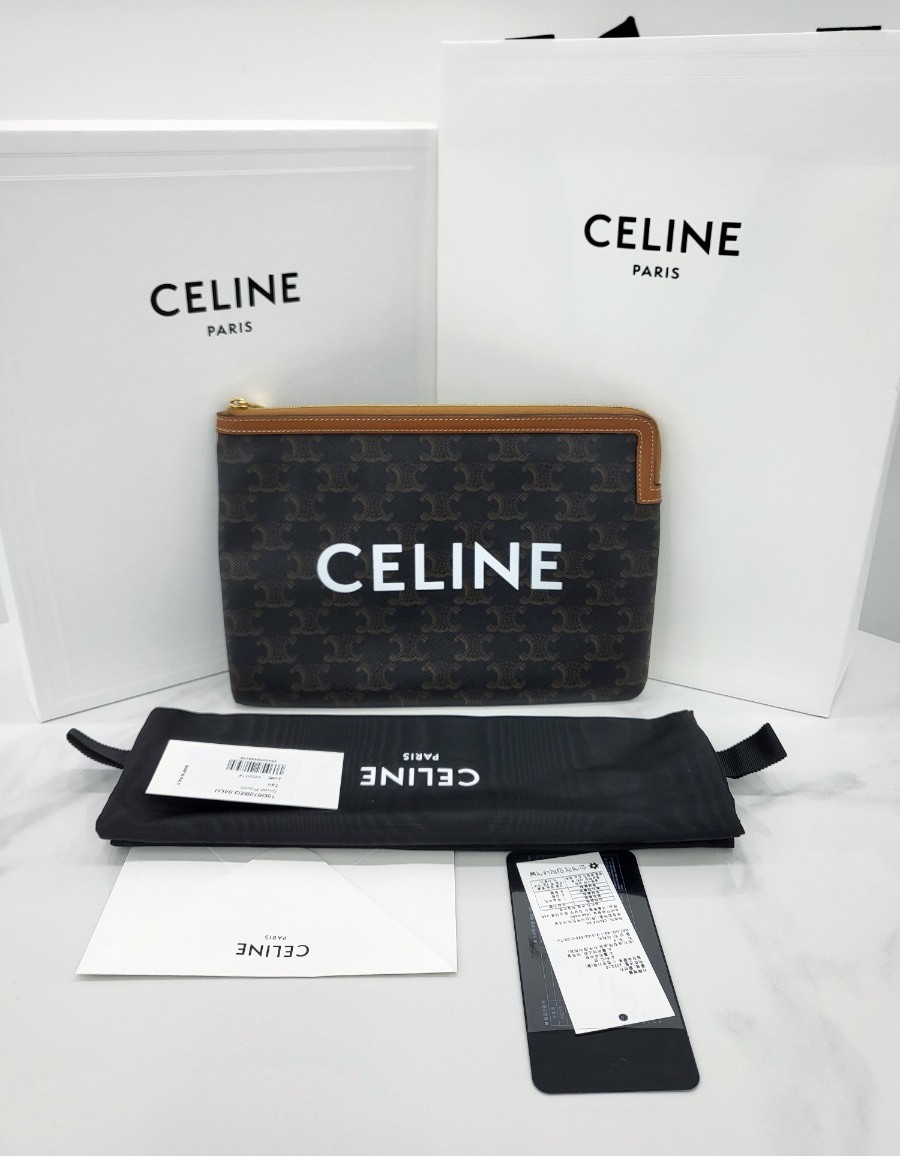 [미다스] 셀린느 트리오페 파우치 탄 10D672BZQ