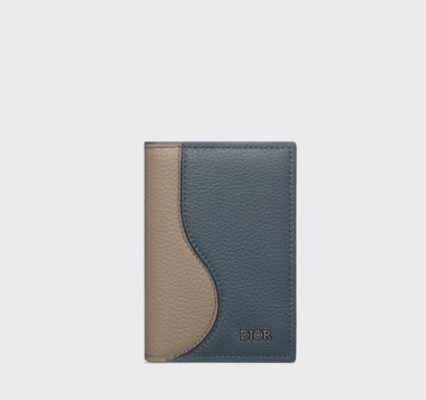 [미다스] 디올 새들 2단 카드홀더 브라운 딥 그레이 카프스킨 2ADCH169YKE