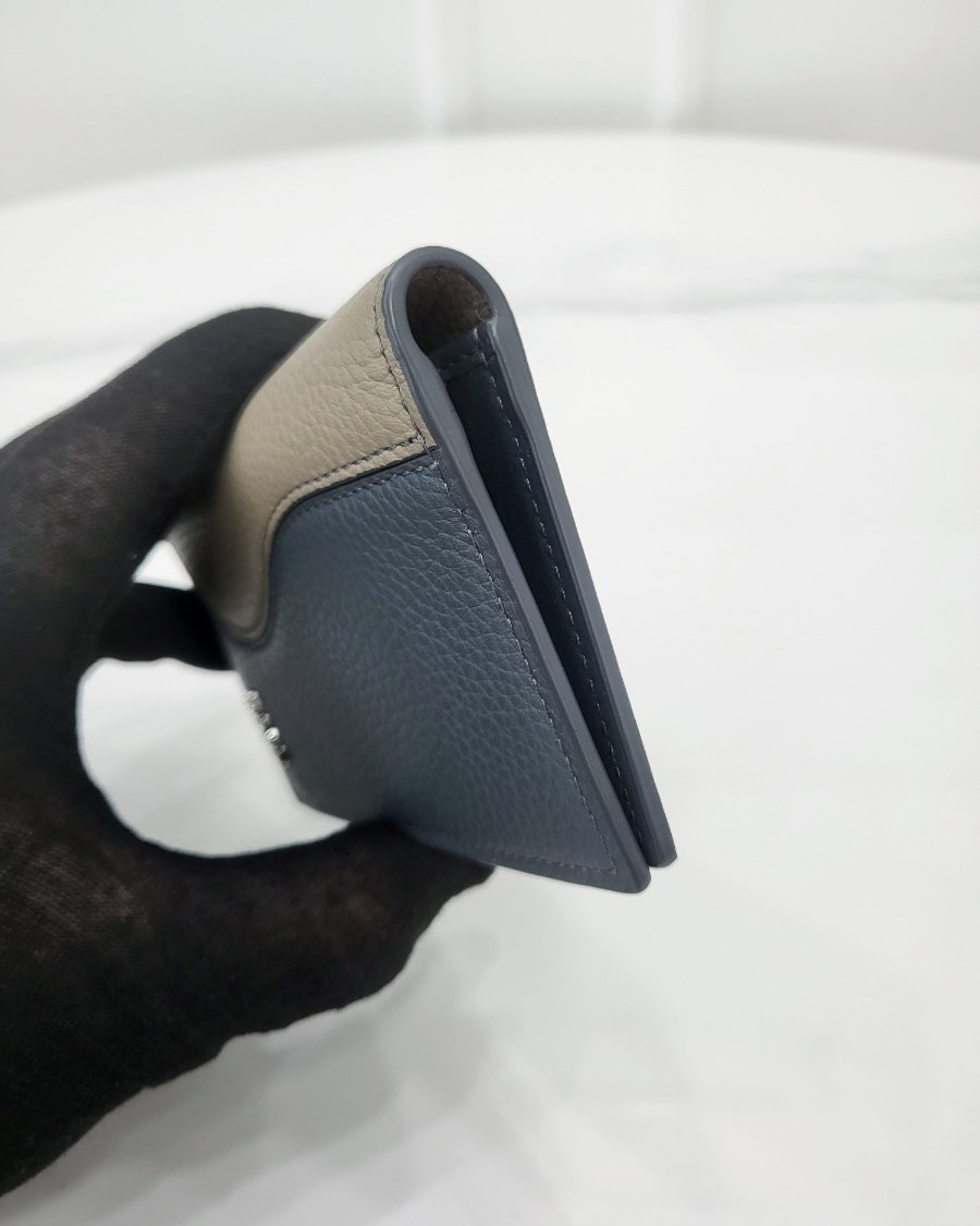 [미다스] 디올 새들 2단 카드홀더 브라운 딥 그레이 카프스킨 2ADCH169YKE