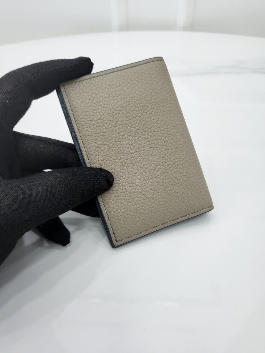 [미다스] 디올 새들 2단 카드홀더 브라운 딥 그레이 카프스킨 2ADCH169YKE